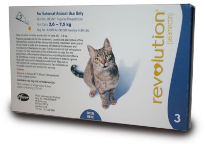 Revolution Topical Parasiticide for Cats 2.6-7.5kg (Blue)