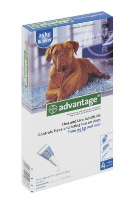 ADVANTAGE XL DOG (BLUE) 25KG+ **ON SPECIAL** PRODUCT EXPIRY DATE 01/2022
