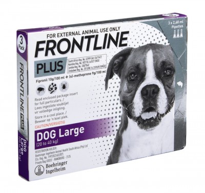 FRONTLINE PLUS  LARGE (3) DOG **ON SPECIAL** Product expiry date 04/2022
