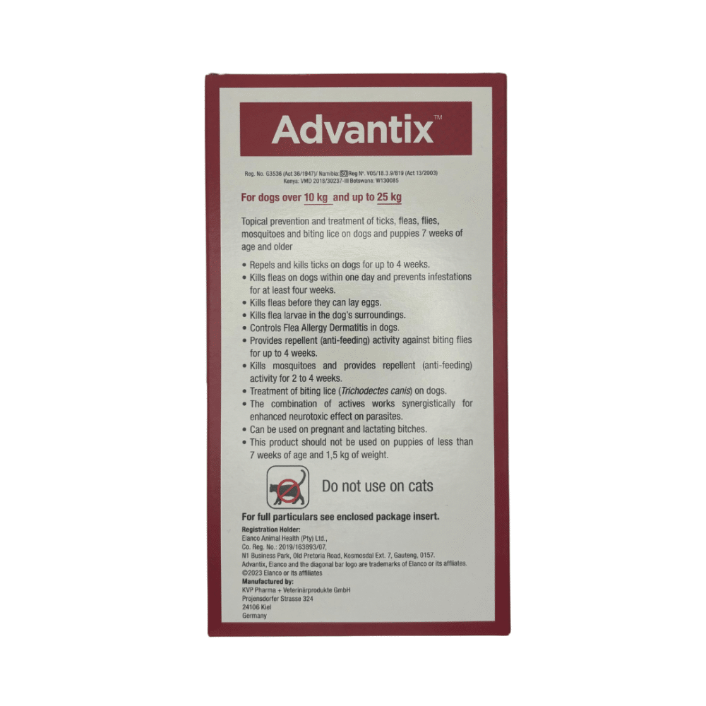 Advantix Spot-On Large Dog 10-25kg (Red)