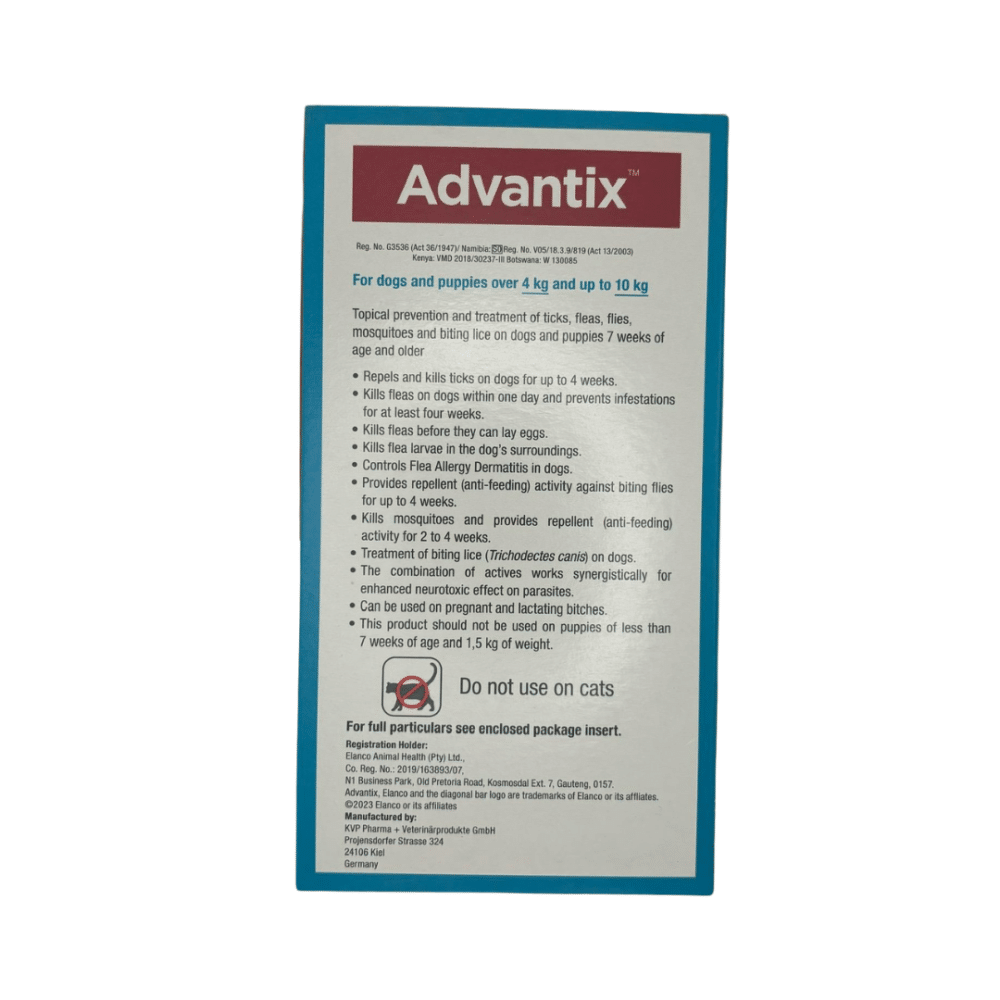 Advantix Spot-On Small Dog 4-10kg (Turq)