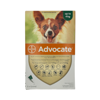 Advocate Spot-On for Small Dogs <4kg (3 Pipette's) Green