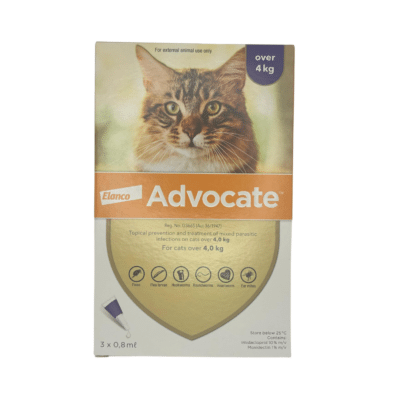 Advocate Spot-On for Cats Over 4kg (3 Pipette's) Purple