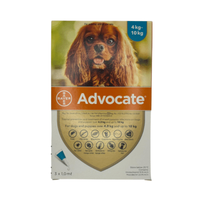 Advocate Spot-On for Medium Dogs 4 - 10kg (3 Pipette's) Turquoise