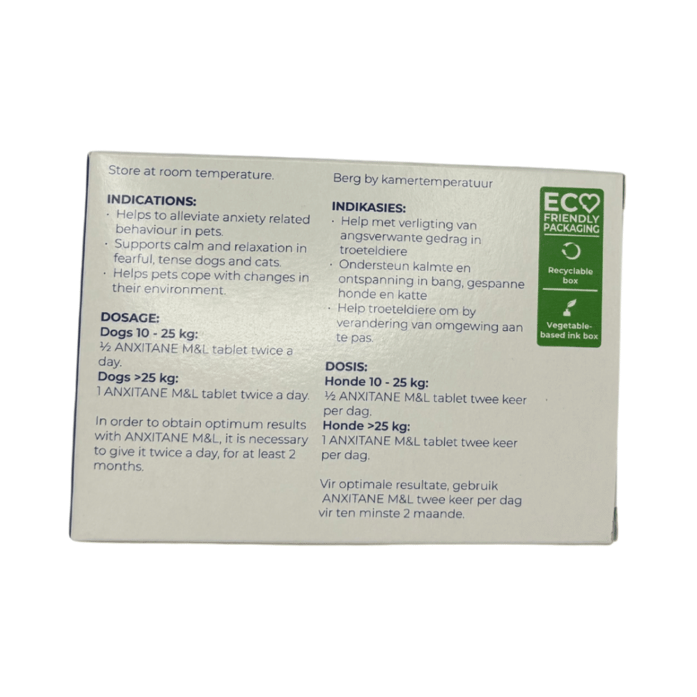 Anxitane Medium/ Large - Anxiety Relief for Dogs Medium/ Large (30 Tablets)