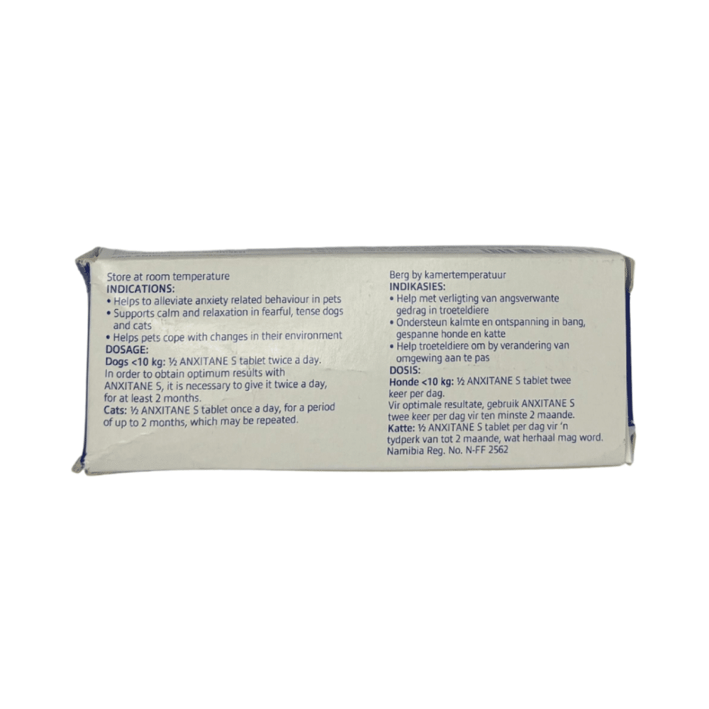 Anxitane Small - Anxiety Relief for Dogs and Cats (30 Tablets)