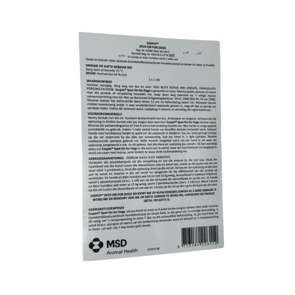 Exspot Spot-on for Dogs (2 x 1ml)