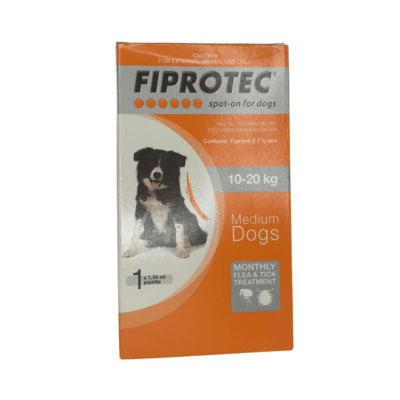 Fiprotec Tick and Flea Spot-On for Medium Dogs 10-20kg (10 Pipette's) Orange
