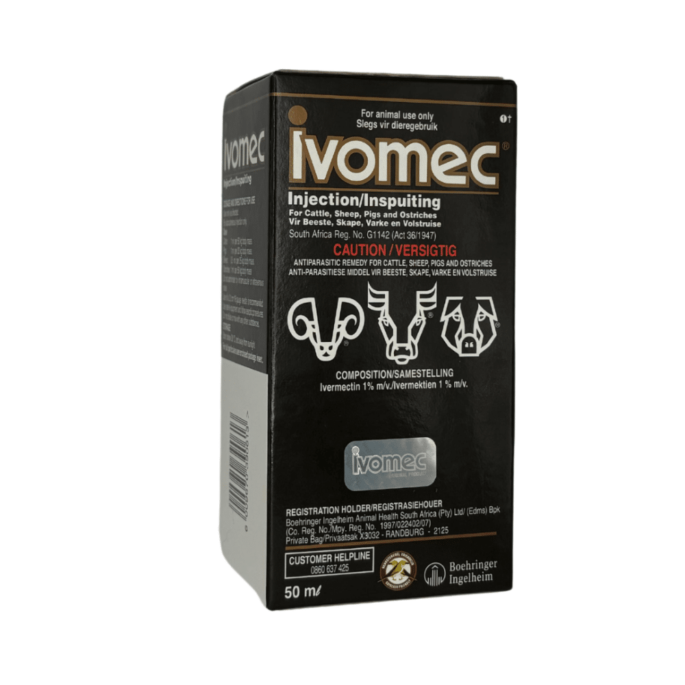 Ivomec 1% Injectable Antiparasitic for Cattle, Sheep, Pigs and Ostriches (50ml)