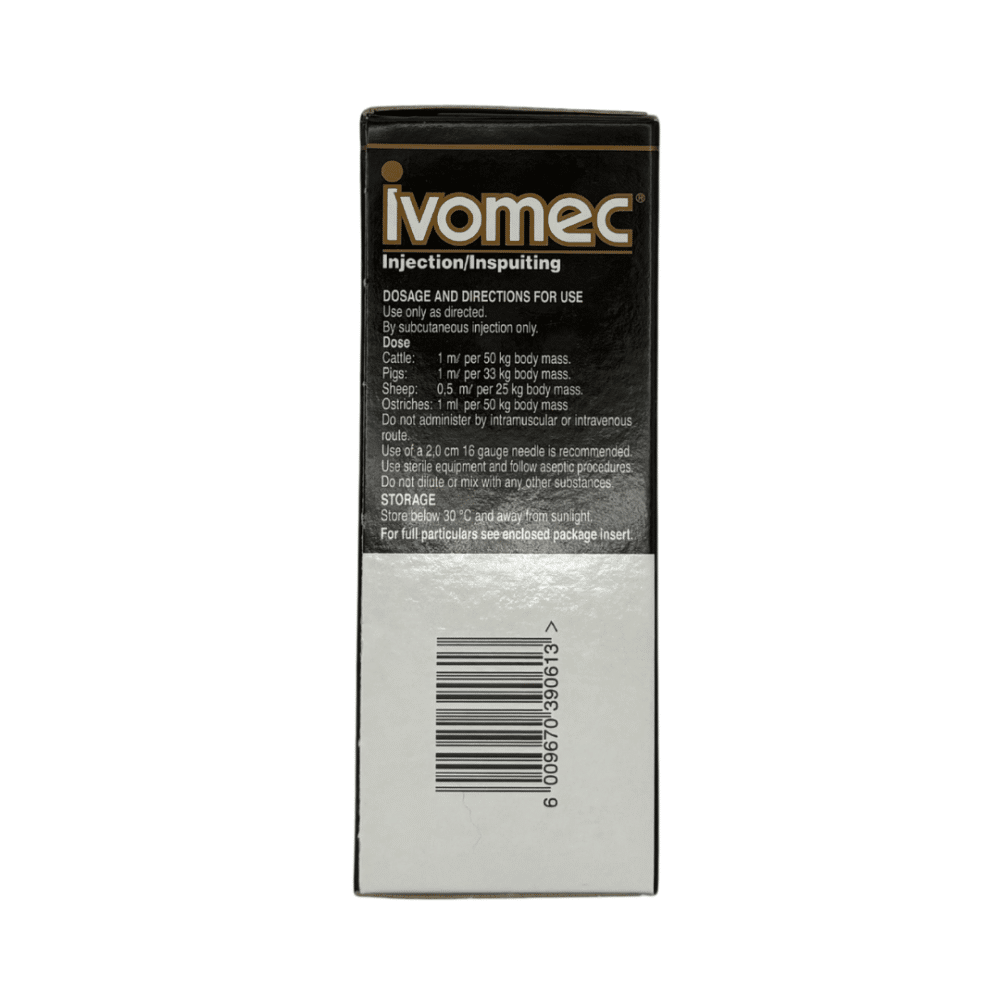 Ivomec 1% Injectable Antiparasitic for Cattle, Sheep, Pigs and Ostriches (50ml)