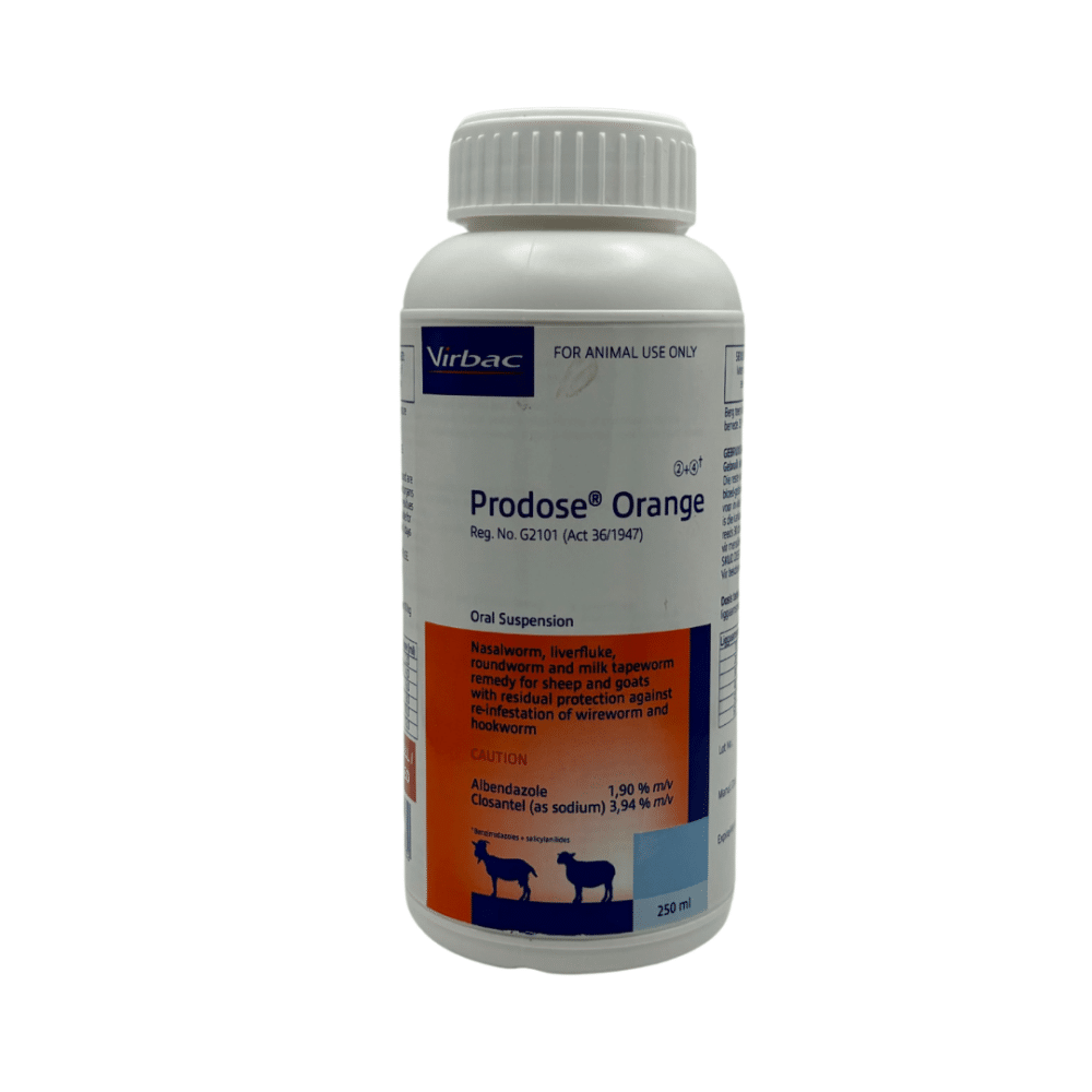 Prodose Orange Dewormer for Goats and Sheep (250ml)