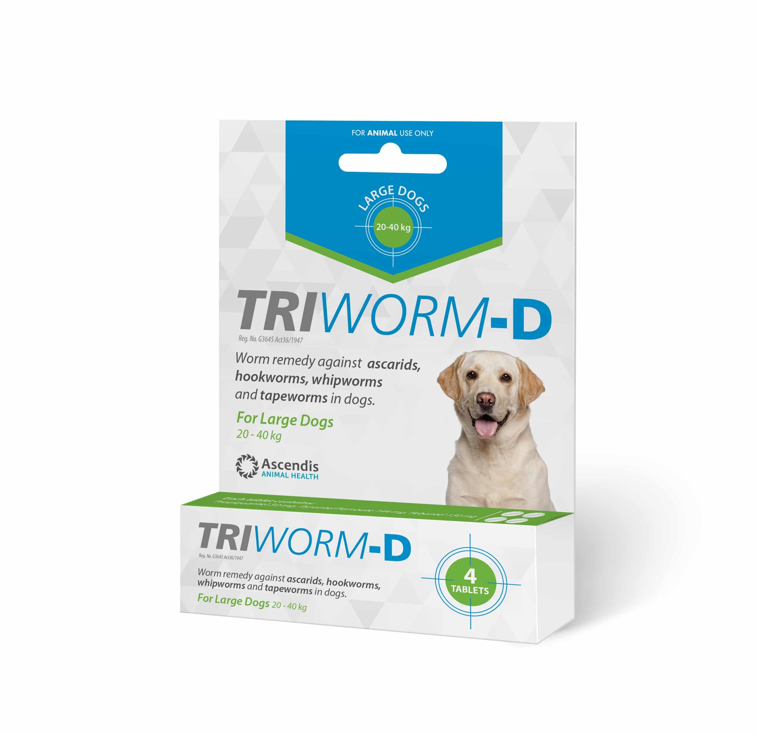 TRIWORM-D Large - One Treatment 20>40kg
