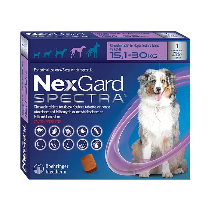 NEXGARD SPECTRA Purple Single chew, Large 15.1-30kg