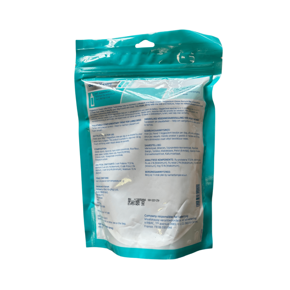 Veggiedent Fresh Dental Chews for Dogs - Large (15)