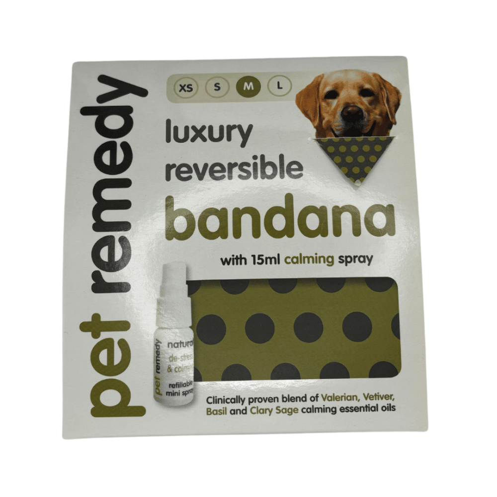 PET REMEDY BANDANA + 15ML CALMING SPRAY MEDIUM
