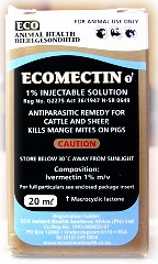 Ecomectin 1% Injectable Solution (20ml)
