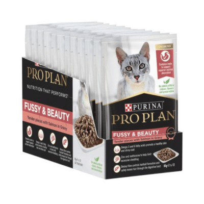 Purina Pro Plan Fussy & Beauty with Salmon Wet Cat Food 12 x 85g