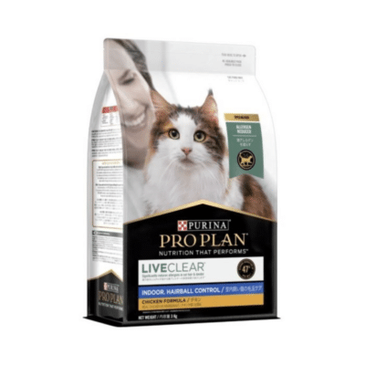 Purina Pro Plan LiveClear Adult Indoor & Hairball Control Cat Food 3kg