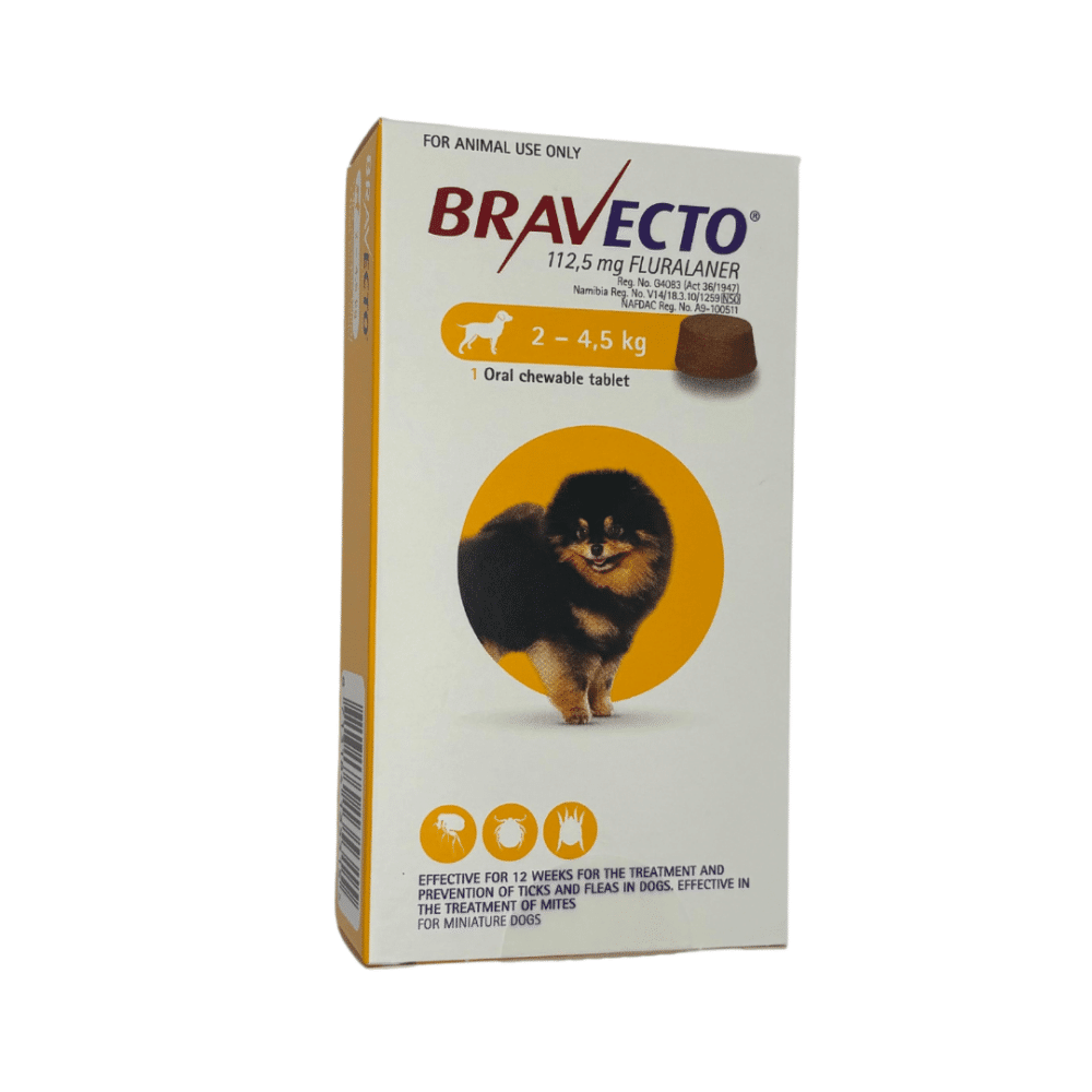BRAVECTO TOY Chew (2 - 4.5KG) Yellow