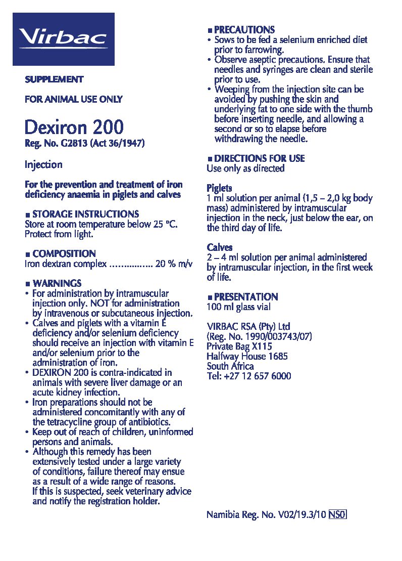 Dexiron 200 Iron Deficiency Anaemia Injectable (100ml)