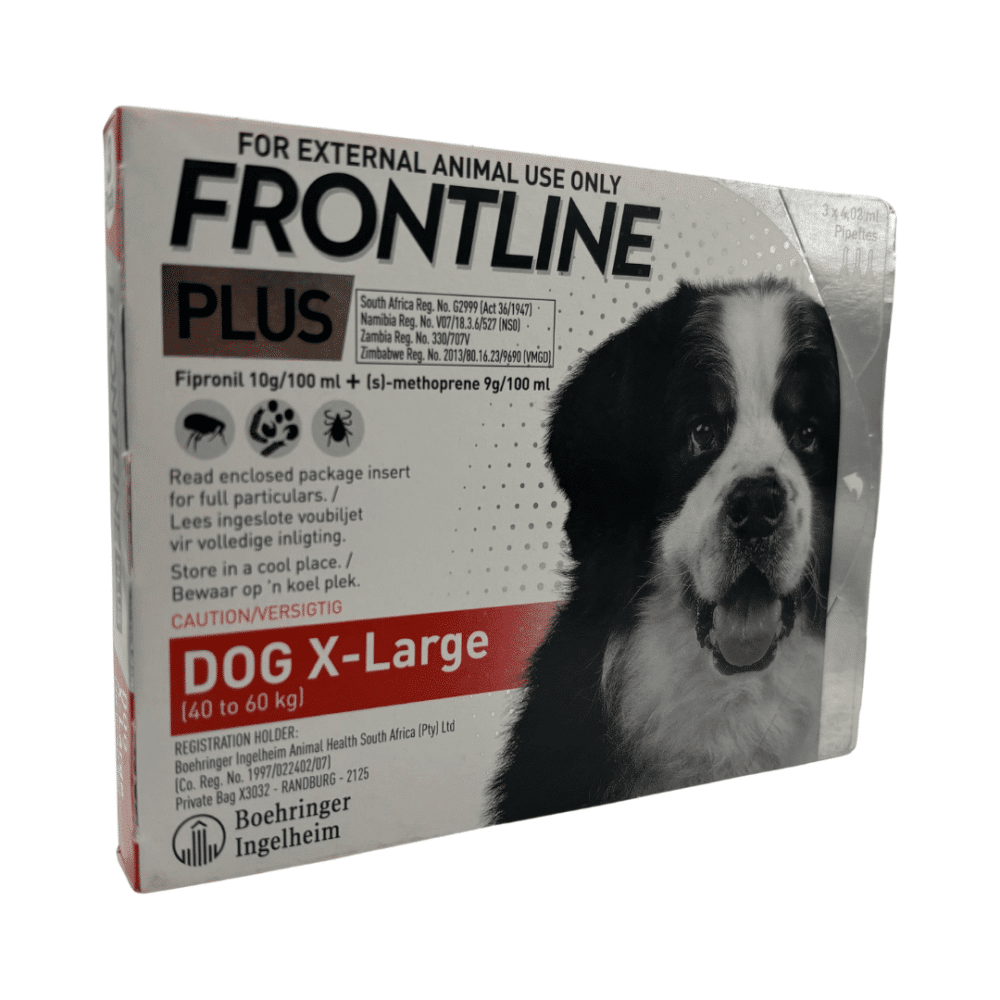 Frontline Plus Dog X-Large 40 - 60kg (3 Pipettes) Red