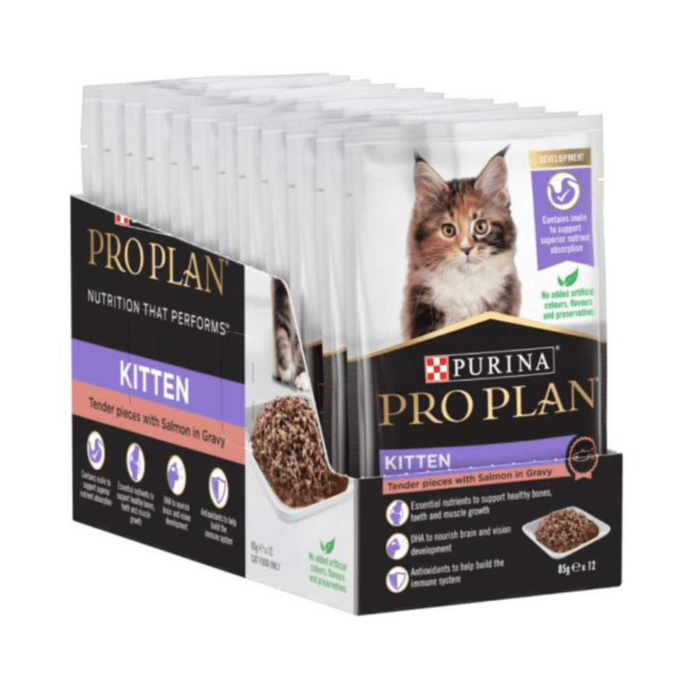 Purina Pro Plan Kitten - Salmon in Gravy Wet Food 12 x 85g