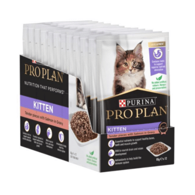 Purina Pro Plan Kitten - Salmon in Gravy Wet Food 12 x 85g