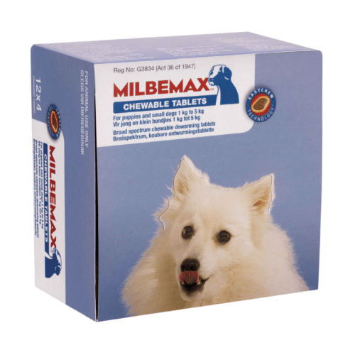 Milbemax Chewable Dewormer for Puppies and Small Dogs 1 - 5kg (48 tablets)