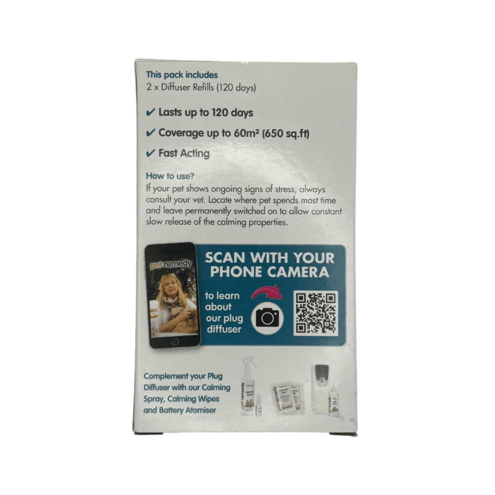 Pet Remedy Diffuser Refill for 2-Pin Plug Diffuser (2 x 40ml)