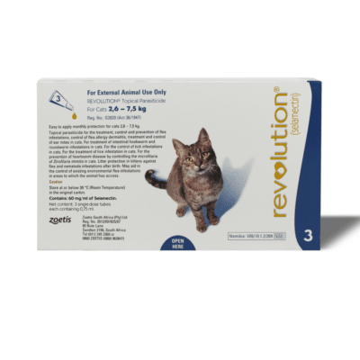 Revolution Topical Parasiticide for Cats 2.6-7.5kg (Blue)