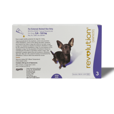 REVOLUTION 12% DOGS (0.25MLX3)2.6-5KG (PURPLE)