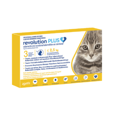 Revolution Plus for Cats ≤2.5kg Yellow (3 doses)