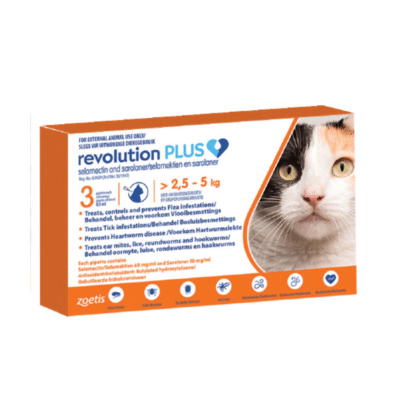 Revolution Plus for Cats 2.5-5kg Orange (3 doses)