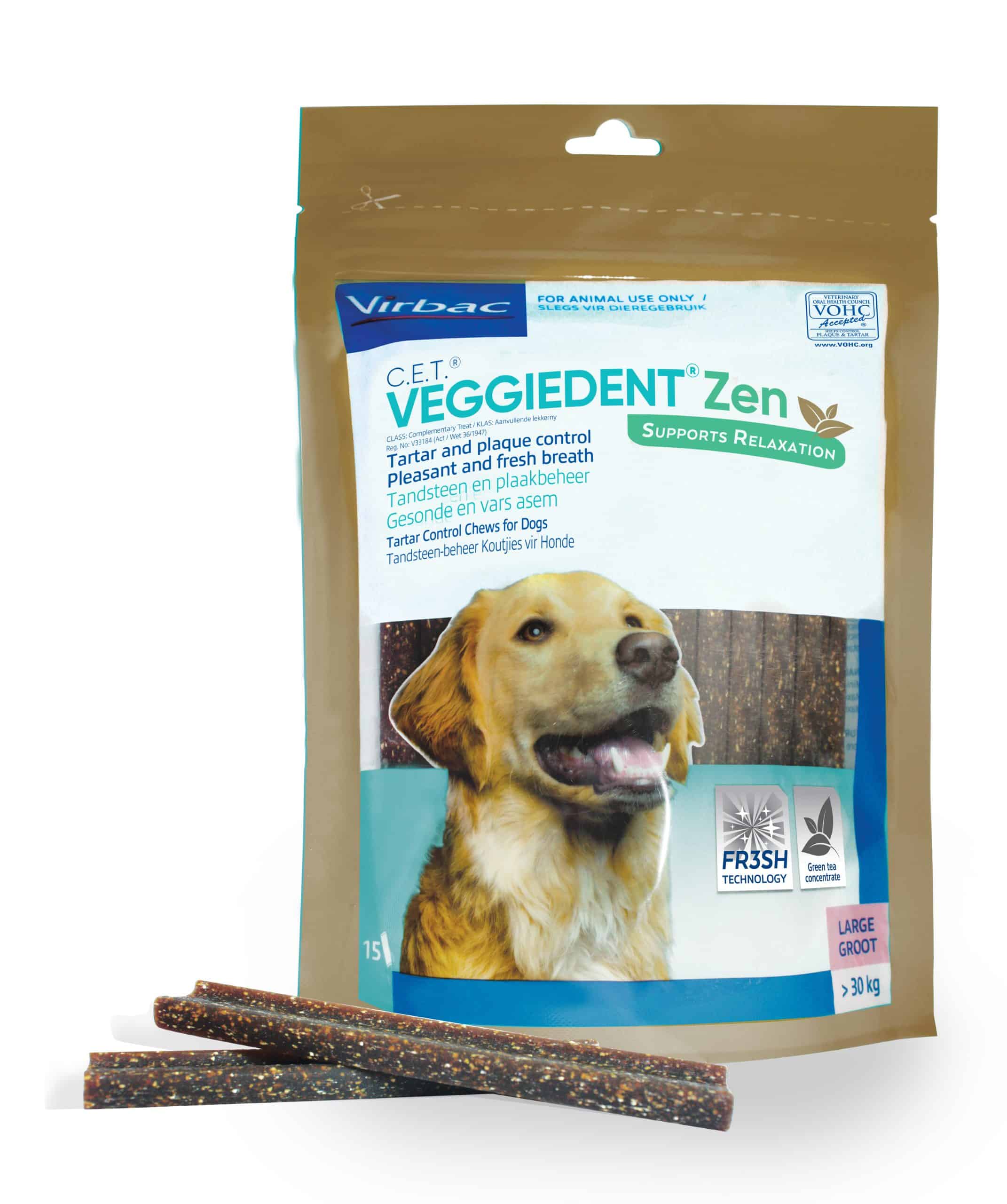 Veggiedent Zen Dental Chews LARGE for Dogs over 30 kg (15 chews)