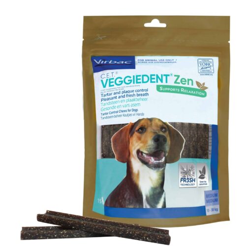 Veggiedent Zen Dental Chews MEDIUM for Dogs over 10-30 kg (15 chews)