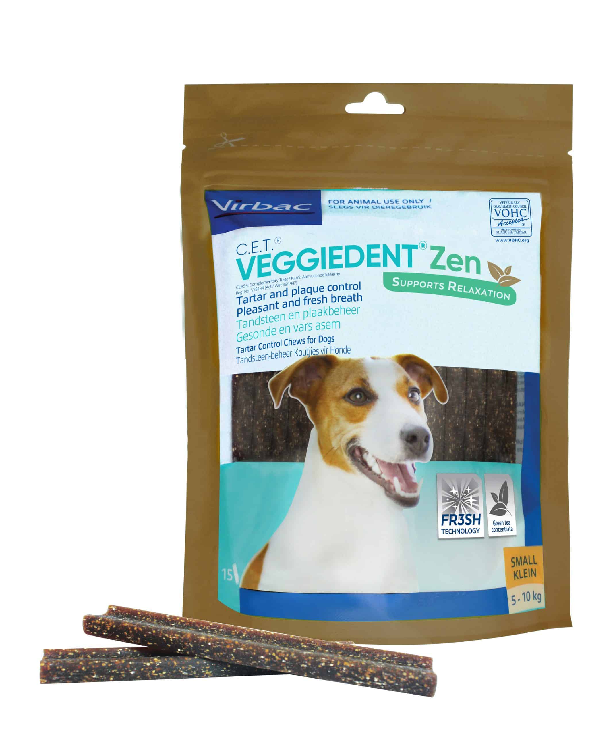 Veggiedent Zen Dental Chews SMALL for Dogs weighing 5-10kg (15 chews)