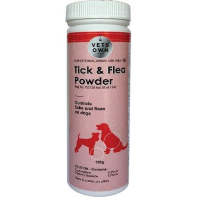 VETS OWN TICK and FLEA POWDER 100g Rucenta