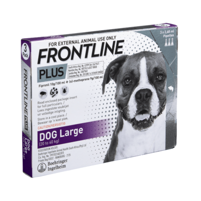 Frontline Plus Dog Large 20 - 40kg (3 Pipettes) Purple