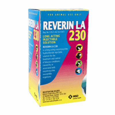 Reverin LA 230 – Long-Acting Oxytetracycline Injection (500ml)