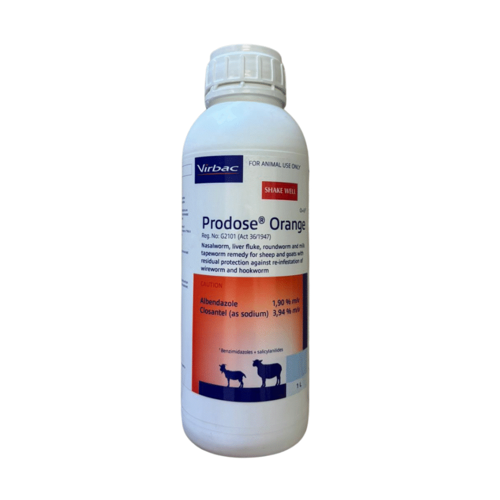 Prodose Orange Dewormer for Goats and Sheep (1 Litre)
