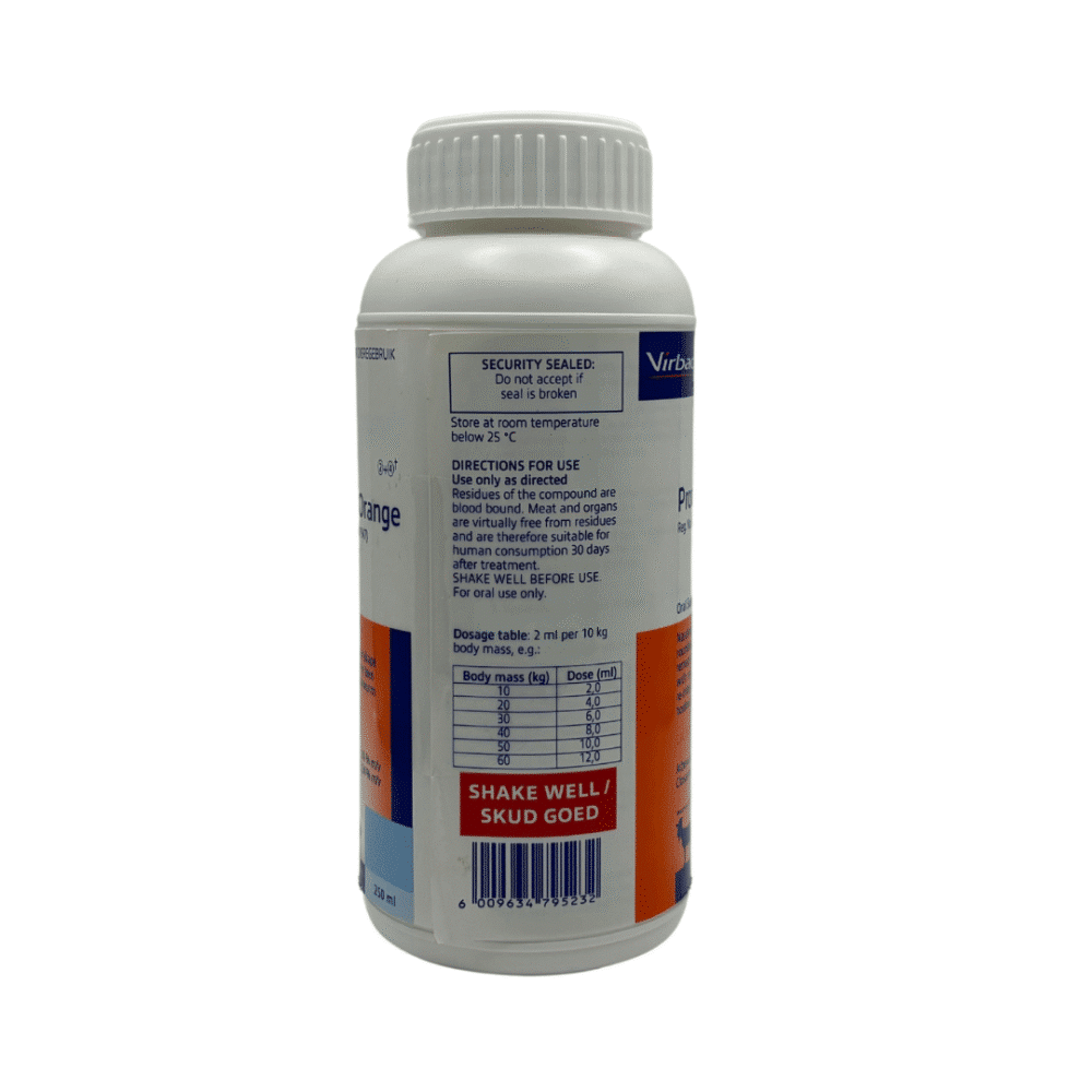 Prodose Orange Dewormer for Goats and Sheep (250ml)